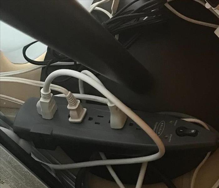 Messy, unsafe power strip